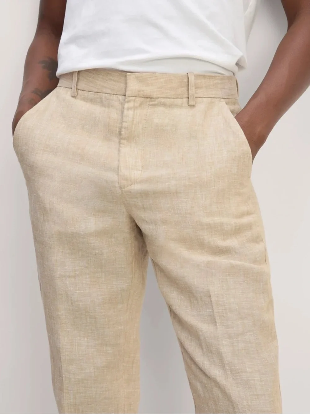 Everlane The Linen Trouser Cornstalk Chambray 34x30 Straight Leg NWT